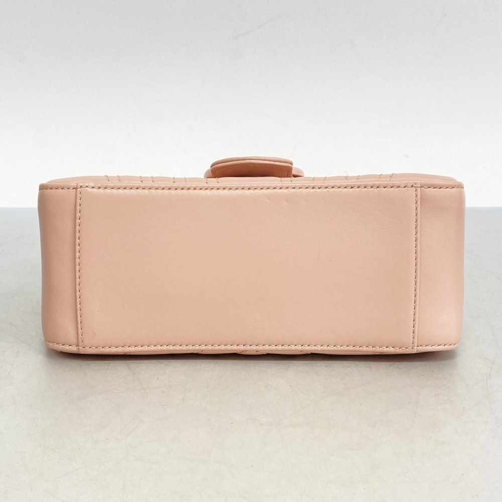 GUCCI Shoulder Bag GG Marmont 702563 Leather Pink - Picture 3 of 9